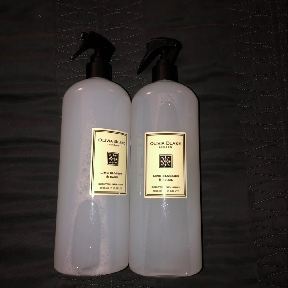 2 Olivia Blake lime blossom&basil linen refresher